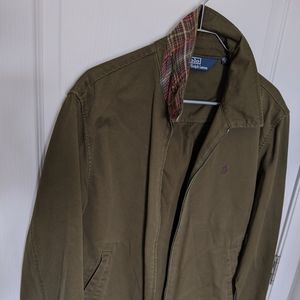 Polo Bomber Jacket men's medium M olive